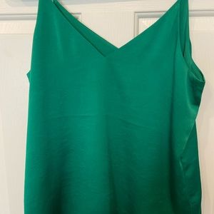 Express green satin cami